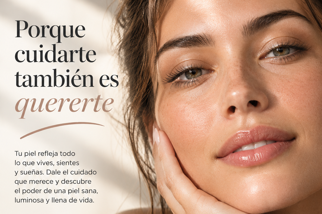 Rostro de mujer con piel luminosa: porque cuidarte también es quererte