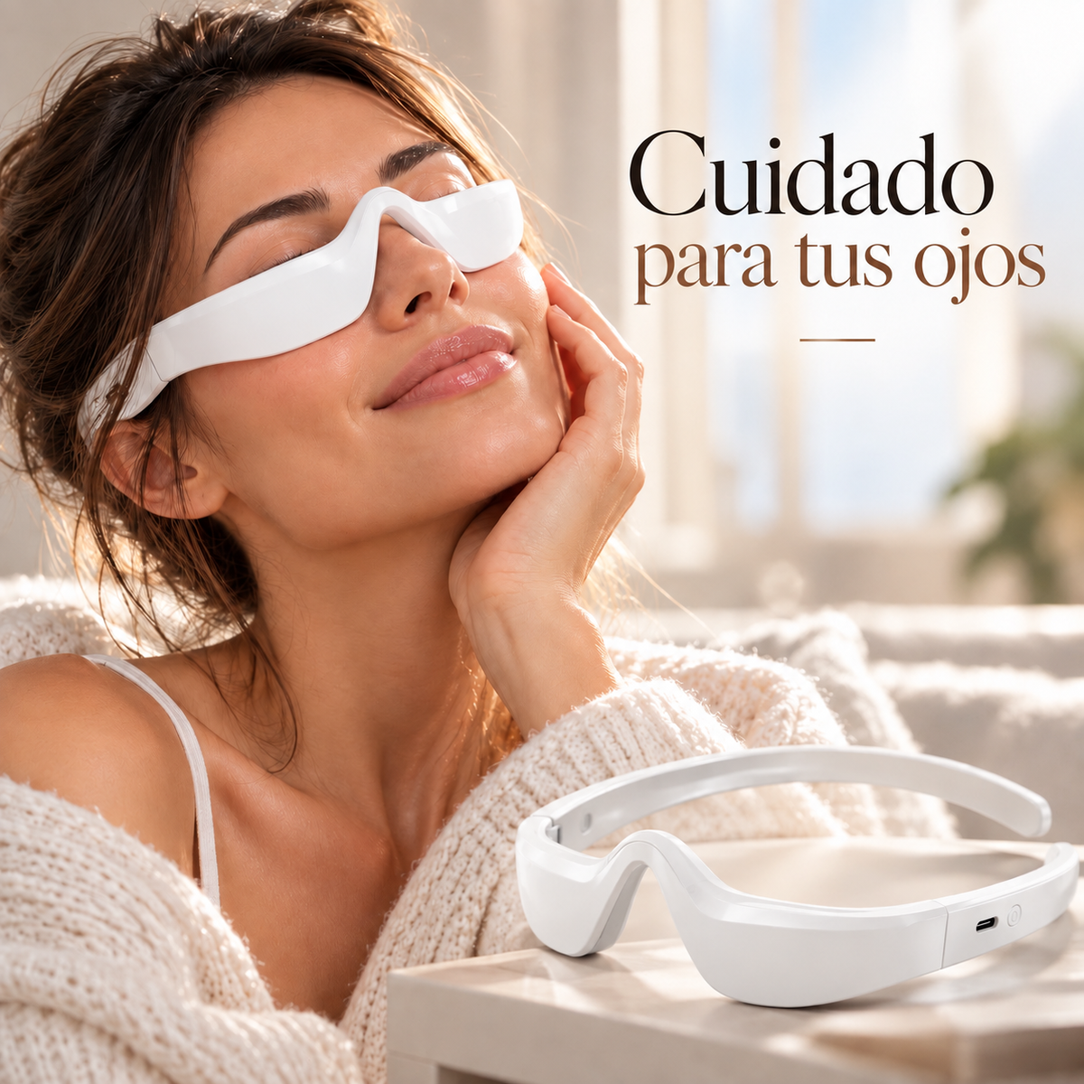 Masajeador de Ojos con Luz Roja EMS