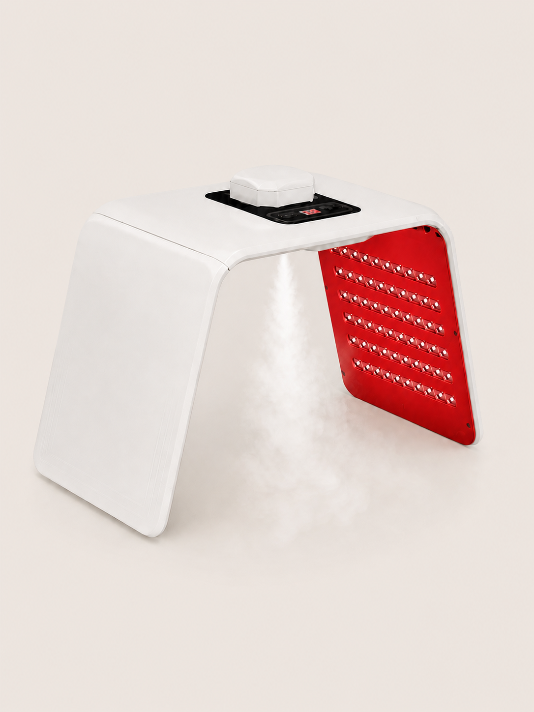 Mascarilla LED plegable con nano spray y panel de luz roja
