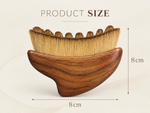 Cepillo facial de madera triangular de 8 x 8 cm