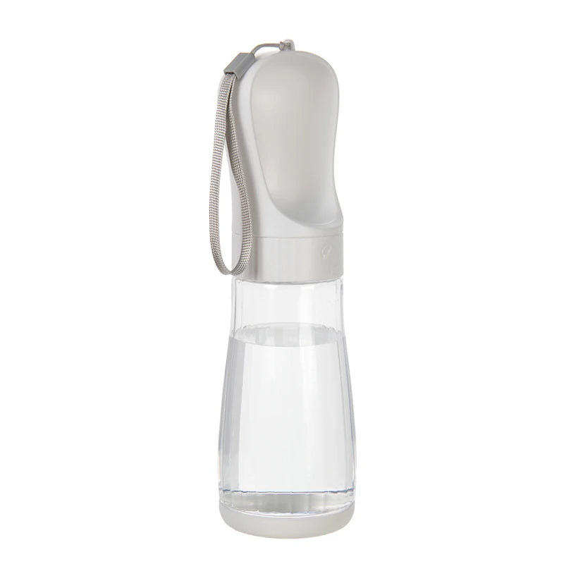 botella de agua para perros gris 330 ml 
