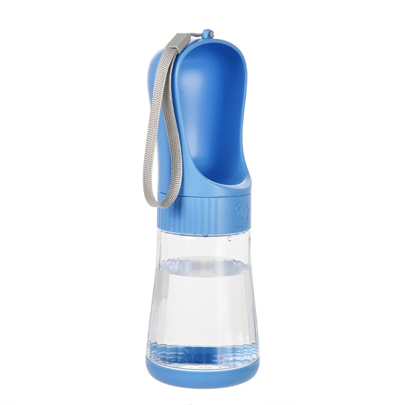 botella de agua para perros azul  330 ml